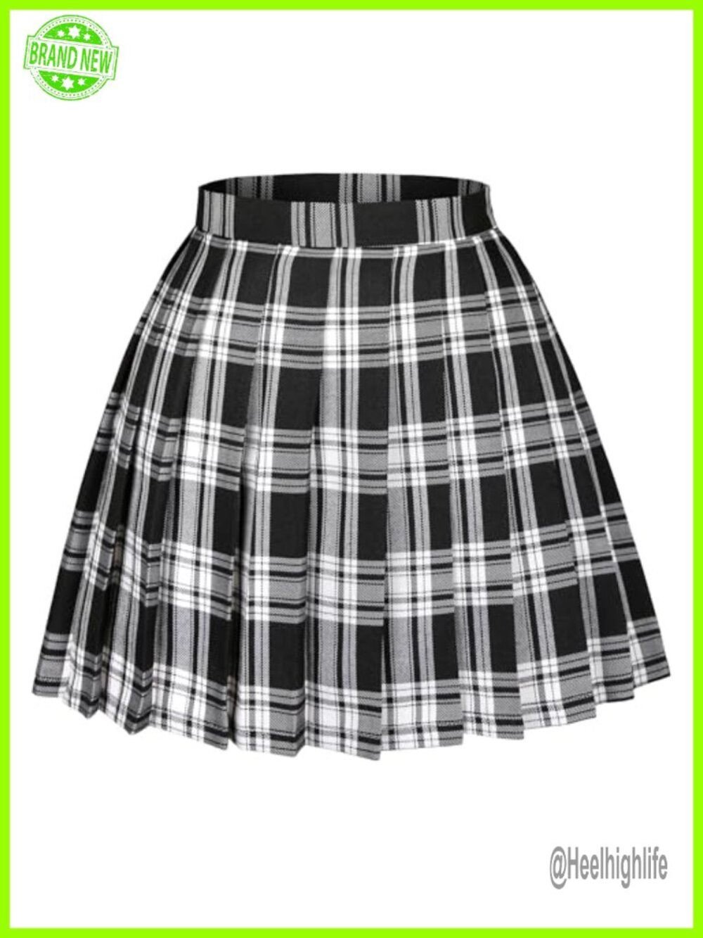 High Waist Pleated Mini Cheer Skirt with Pockets Cosplay School Tennis Skirt